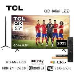 TCL - Nuevo Modelo Televisor 55C6K 55 4K QD Mini LED Google TV
