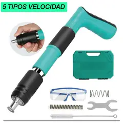 OEM - Pistola de Clavos de Acero con Accesorios Remachadora Fulminante
