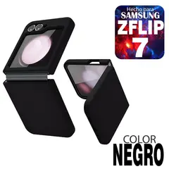 GENERICO - Silicone Case Compatible para Samsung Zflip 7 Negro