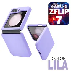 GENERICO - Silicone Case Compatible para Samsung Zflip 7 Lila