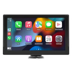 SEISA - Pantalla CarPlay Android Auto 9” Táctil con Bluetooth WiFi MirrorLink y Cámara Retroceso para Auto