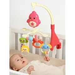 BIBI - Móvil Cuna Giratorio Musical Con Proyector para Bebé Rosado