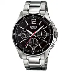 CASIO - Reloj Cronógrafo Hombre MTP-1374D-1AV - Plateado