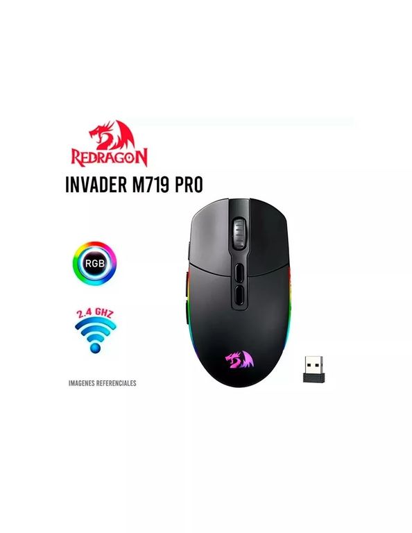 Mouse INVADER PRO M719RGB Wireless BLACK
