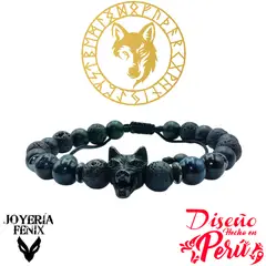 JOYERIA FENIX - Pulsera Piedra Natural Lobo - Joyería Fenix