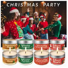 GENERICO - Velas Aromaticas Navideñas 4 Aromas