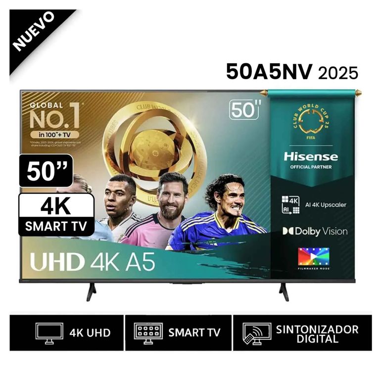 Televisor Led 50 Smart UHD 4K VIDAA 50A5NV 2025