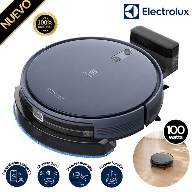 Aspiradora Robot 4 en 1 Wi-Fi Experience Azul ERB44