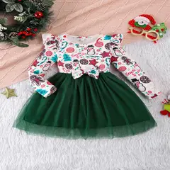 GENERICO - VESTIDO NAVIDAD DE NIÑA BEBE - NAVIDEÑO
