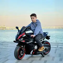 GENERICO - Moto a Batería SUPER RUNNER 12 Volt. Negro