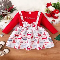 GENERICO - VESTIDO NAVIDAD PARA BEBE NIÑA - FIESTA NAVIDEÑA