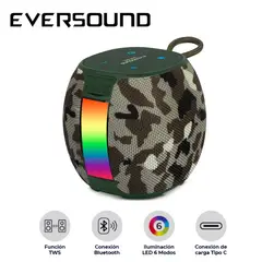 EVERSOUND - Parlante EV 500A Strudel BT USB TWS Luces RGB