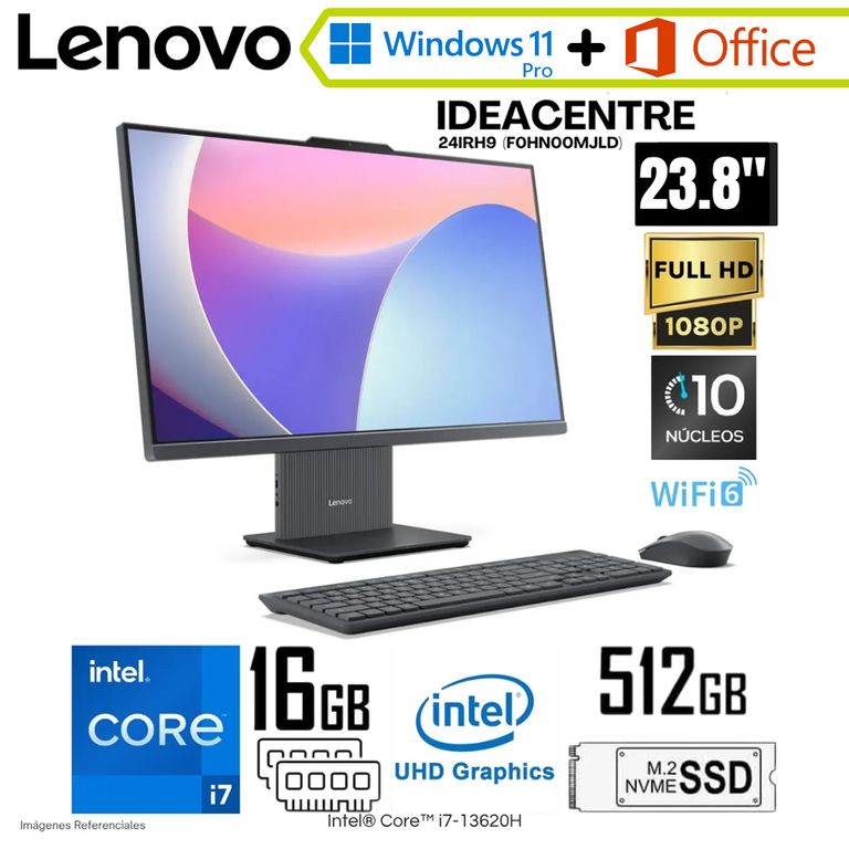 All in One Ideacentre Intel Core i7-13620H 16GB RAM 512GB SSD 238 FHD