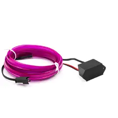 GENERICO - Hilo Neon Tira Led Luz Iluminación Interior Flexible Auto 2M Lila