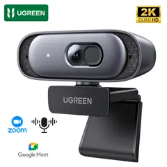 UGREEN - Camara Web Webcam 2K 30FPS con Micrófono Dual y Enfoque Automático