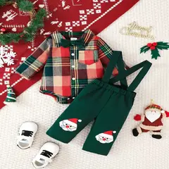 GENERICO - ROPA DE NAVIDAD DE NIÑO - CAMISA + PANTALON