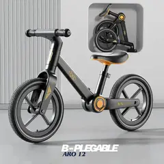 GENERICO - Bicicleta Balance Plegable Para Niños Negro