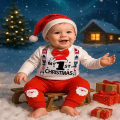 GENERICO - ROPA DE NAVIDAD DE NIÑO -BODDY + PANTALON