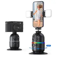 OEM - AI P03 SMART GIMBAL 360 ° CON LUCES LED Y SEGUIMIENTO AUTOMATICO DE ROSTROS