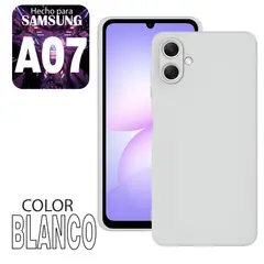 GENERICO - Case Silicone Compatible para Samsung A07 Blanco