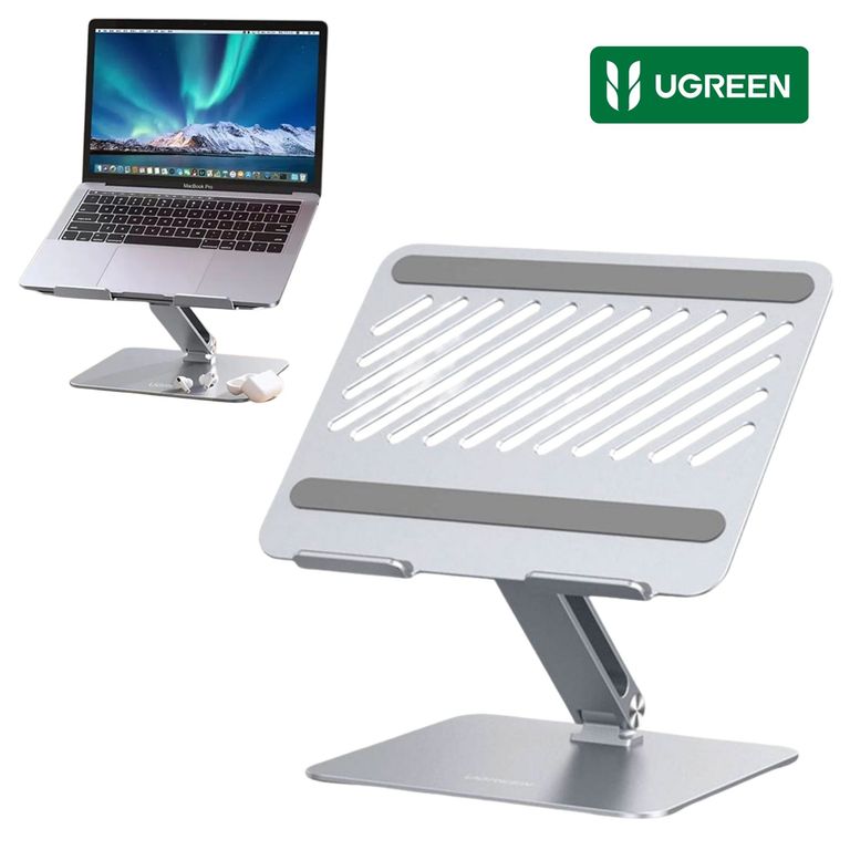 Soporte de Metal Ajustable y Plegable para Laptop 12” a 17” Antideslizante Ergonómico
