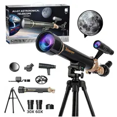 PEQUEÑAS TRAVESURAS - Telescopio Astronómico para Niños con Tripode y Accesorios