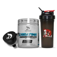 DRAG PHARMA - Creatina Dragon Pharma 300 g - Monohidratada y Micronizada + Shaker Moises + Embudo Dragon Pharma
