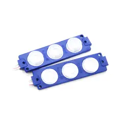 GENERICO - Modulo 3 Led Rígido Azul Auto-Moto-Decoración 2PCS