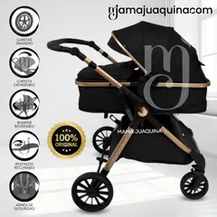 BABY - Coche Moisés Travel System «THORNE» de Lujo Black