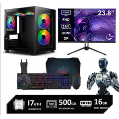 INTEL - Computadora Pc Core I7 6700 Monitor 24 FHD RAM 16GB SSD 500GB