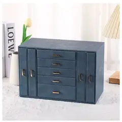 GENERICO - Joyero Grande de 7 Capas PU Organizador de Joyas de 7 Niveles