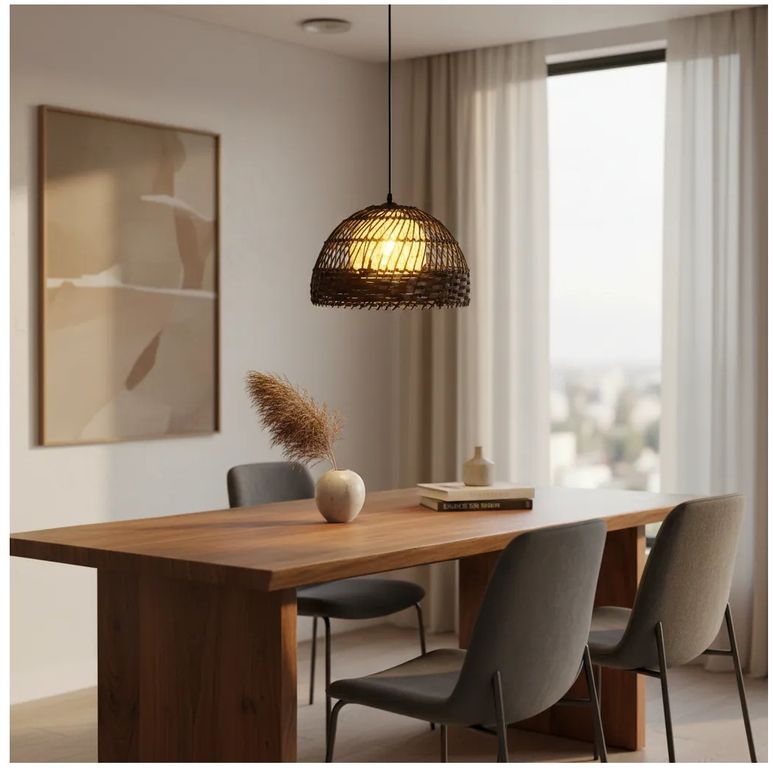 Lampara de techo colgante rustica 35 cm diametro