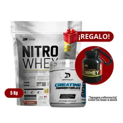 UNIVERSE NUTRITION - Proteína Nitro Whey 5Kg Chocolate+Dragon Pharma 1 Kg+Portaproteína