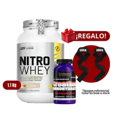 UNIVERSE NUTRITION - Proteína Nitro Whey 11Kg Cookies+Ultimate Nutrition 300g+Straps