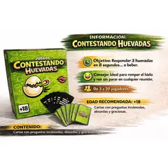 GENERICO - Juego de Cartas para Adultos Contestando Huevadas Juego de Fiesta Divertido para Amigos y Reuniones