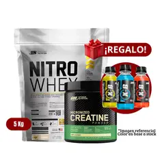 UNIVERSE NUTRITION - Proteína Nitro Whey 5Kg Cookies+Optimum Nutrition 300g+XB