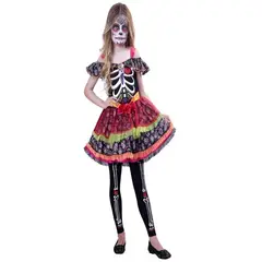 XCLUSIVE - DISFRAZ SUGAR SKULL SWEETIE CATRINA GOODMARK NIÑA Talla M 8-10
