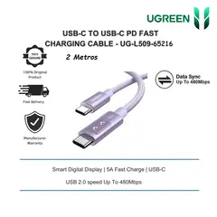 UGREEN - Cable Tipo C Carga Rapida 100watts L509 65216 2Metros