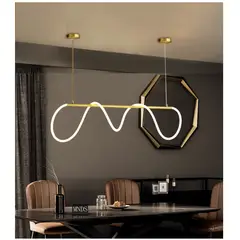 GENERICO - Lampara Techo Arte Moderno Dorado Incluye control remoto