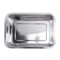 GENERICO - Bandeja de acero inoxidable 50 x 35 x 7 cm