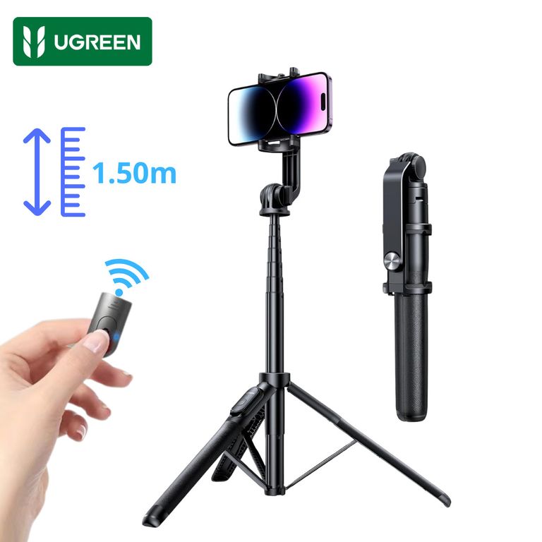 Trípode Soporte Selfie Stick Bluetooth 2 en 1 Extensible 180cm Control Remoto Celular y GoPro