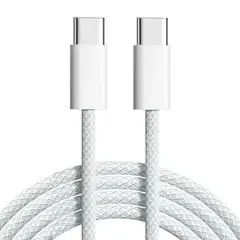 GENERICO - Cable Para iPhone C a C Trensado 1 METRO para CARGA RÁPIDA Alternativo