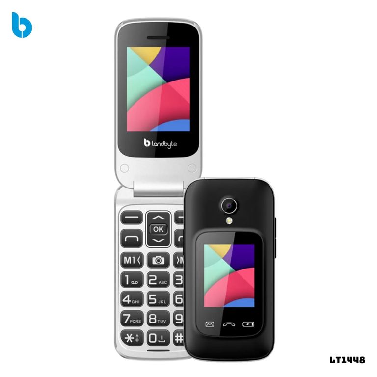 Celular Básico plegable LT1448 4G Radio FM Cámara Linterna - Negro