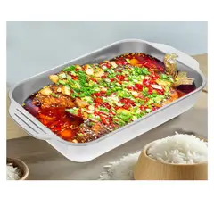 GENERICO - BANDEJA DE ACERO INOXIDABLE 33X19X5CM