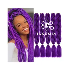 GENERICO - Kanekalon para Extensiones tipo RUMI de las K-Pop en Morado
