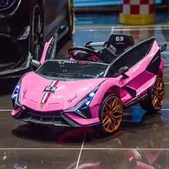 GENERICO - Carro para niños - Modelo LAMBO Huracan Sterrato ROSADO