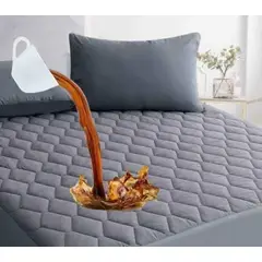 GENERICO - FUNDA IMPERMEABLE CON CIERRE ANTI-FLUIDOS PARA COLCHON 2 PLZ GRIS DYV