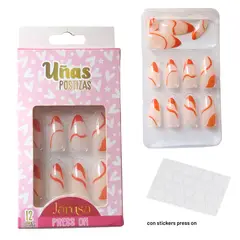 GENERICO - Uñas Postizas Press On con diseño Jarusa 9