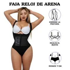 OEM - FAJA RELOJ DE ARENA PREMIUM CURVY - NEGRO TALLA L