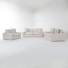 GENERICO - Juego de Sala Jeri 3-2-1 en Tela Antifluido Moderno